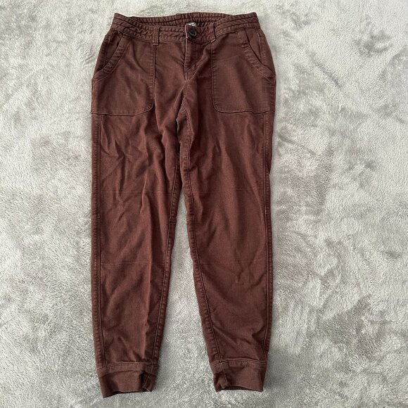 Mountain Hardwear Brown Twill Pants Women's 6 Joggers Ankle - Picture 1 of 8